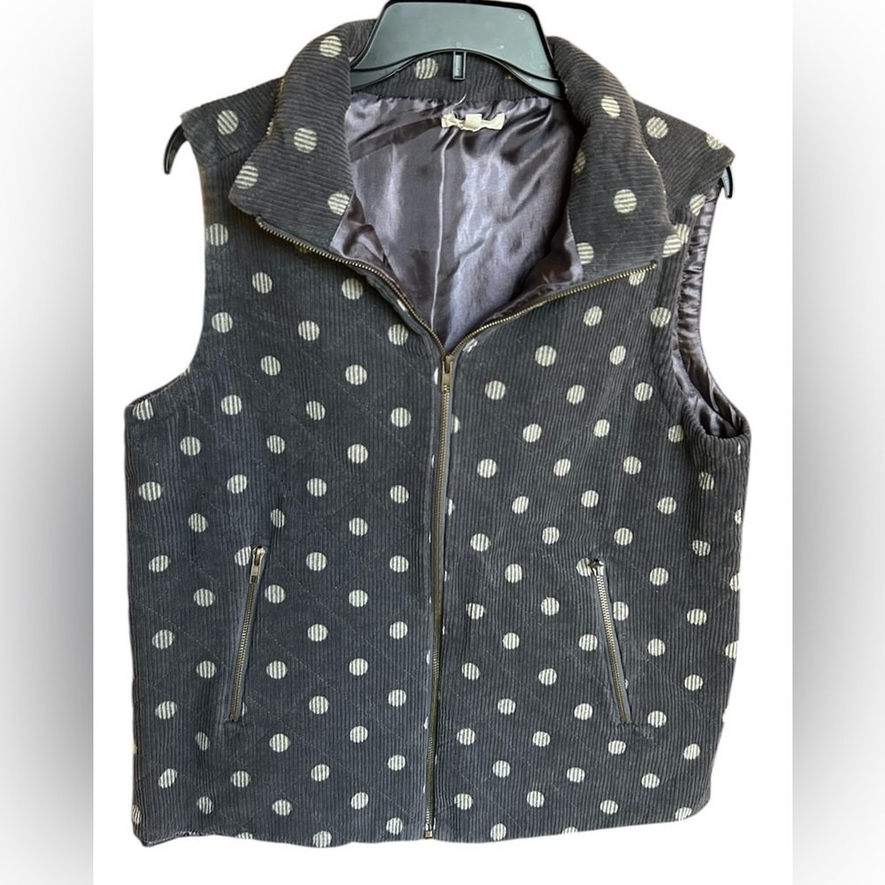 Easel Women’s Polka Dot Corduroy Vest